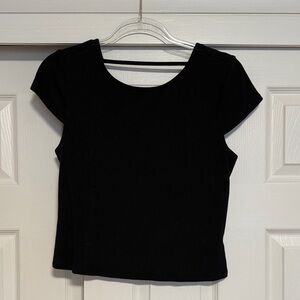 No Boundaries Black Cap Sleeve Tee